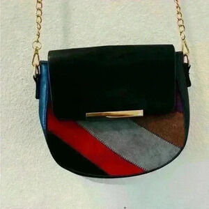 Madison West multi color leather cross purse